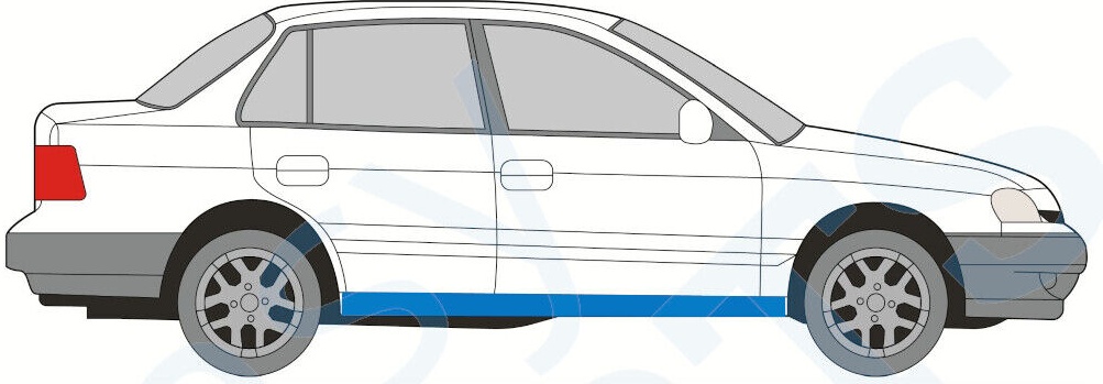 HYUNDAI PONY EXCEL 1989-1995 SILL REPAIR PANEL ROCKER PANEL / RIGHT = LEFT