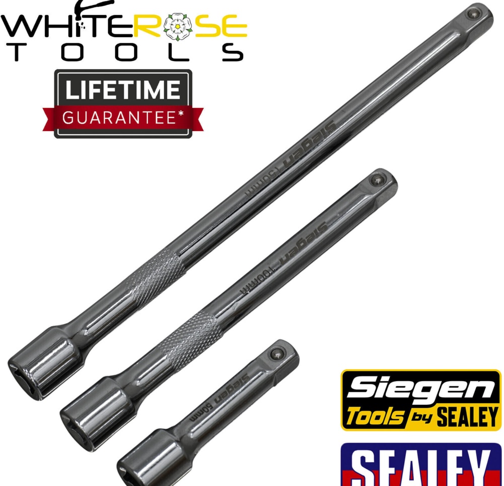 Sealey S0718 Siegen Extension Bar Set 1/4""Sq Drive 3pc