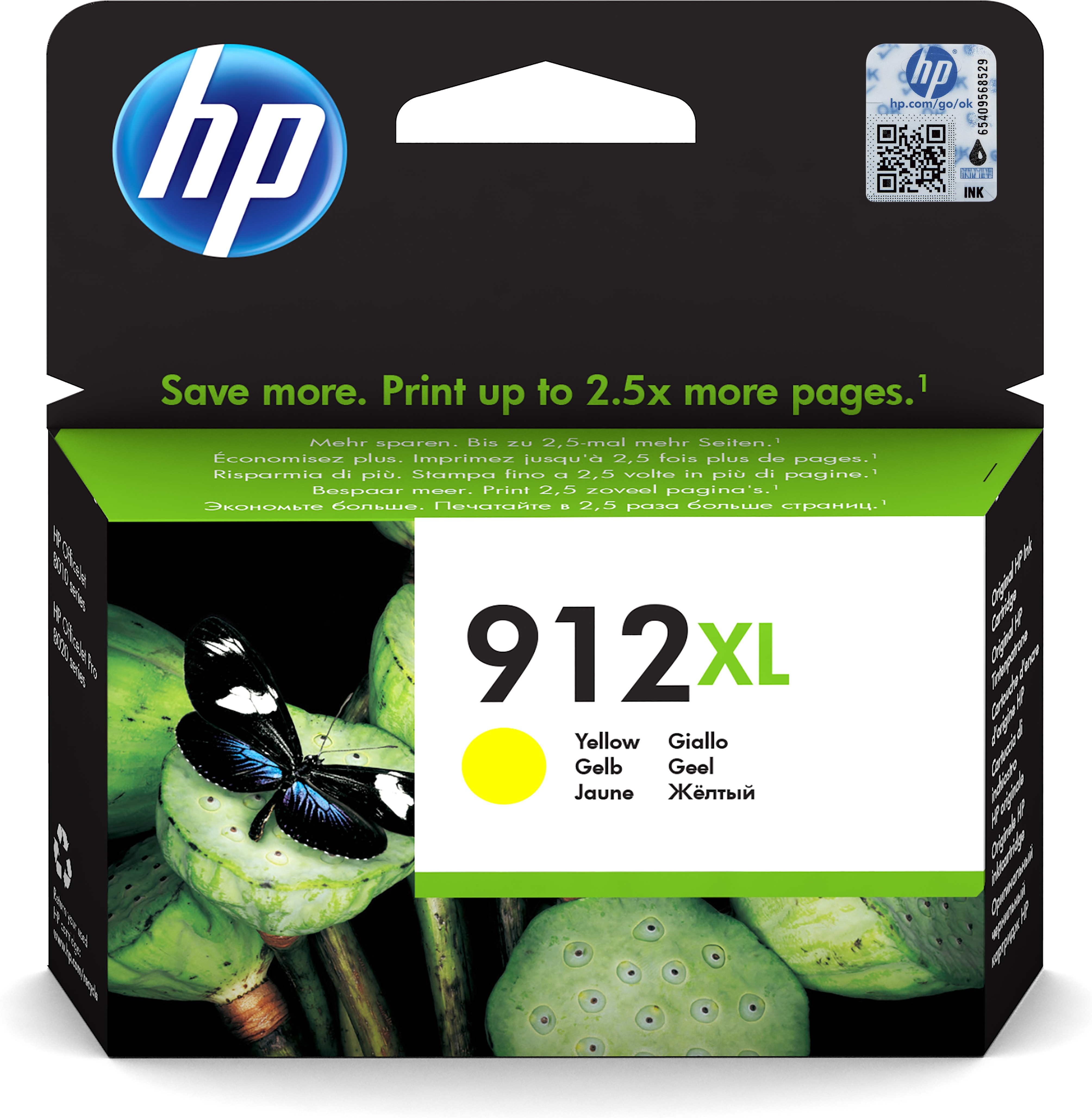 HP 912XL High Yield Yellow Original Ink Cartridge - 3YL83AE