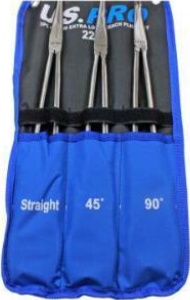 US PRO Tools 3pc Extra Long Nose Pliers Set 400mm Straight Bent Angled 2259
