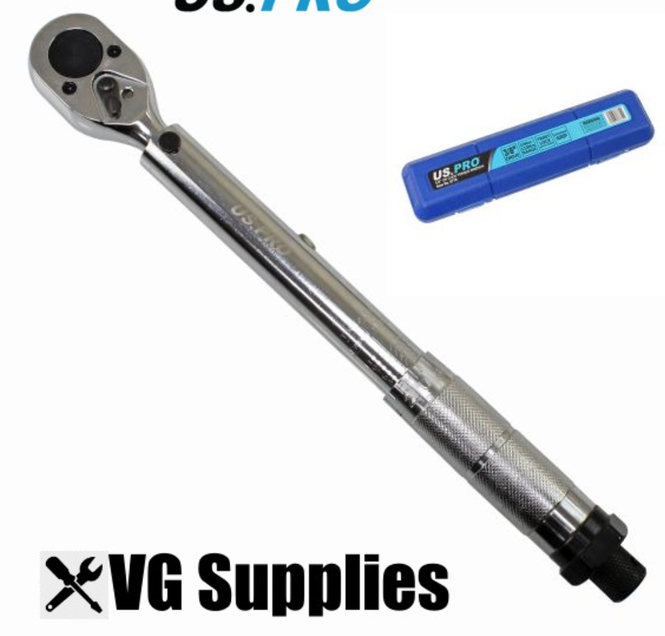 US PRO 3/8dr Click Torque Wrench 19-110Nm 6770