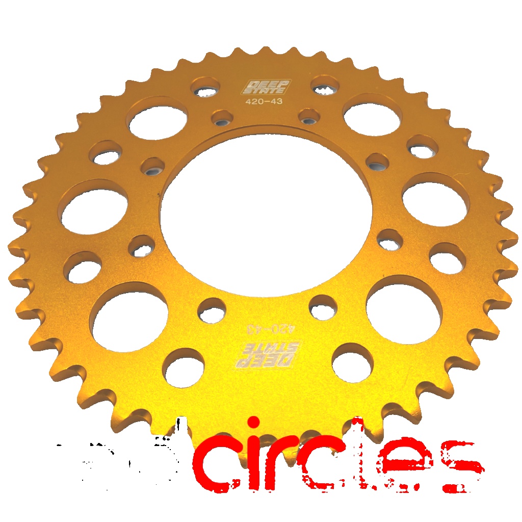GOLD 43 TOOTH DEEP STATE 420 SDG PIT BIKE REAR SPROCKET Fit 125cc 140cc PITBIKES