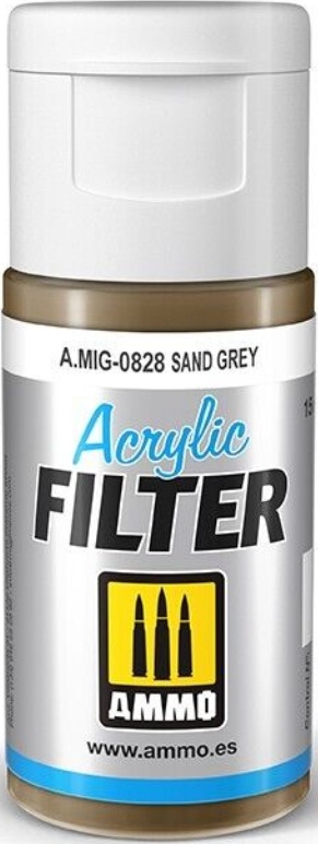 Ammo MIG 0828 - Acrylic Filter Sand Grey - New
