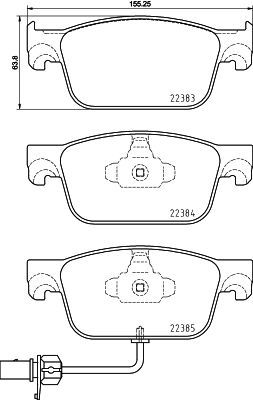 Brake Pad Set For Disc Brake Front Fits Audi A4 A4 Allroad A5 BREMBO P85153 - Image 18