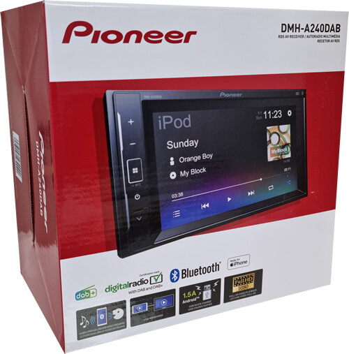 Pioneer DMH-A240DAB 6.2"" Mechless Double DIN Touch Screen Bluetooth MP3 DAB+ USB