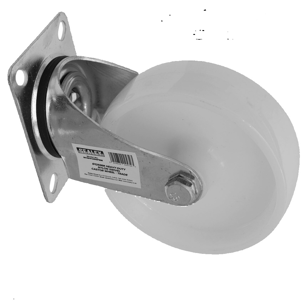 Sealey SCW4125SPEM 125mm Castor Wheel with Swivel Plate