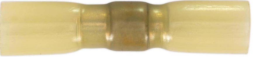Sealey HSSB25Y Heat Shrink Butt Connector with Crimp & Solder, Yellow - Pac