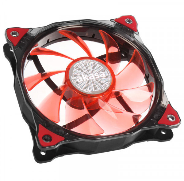 Akasa AK-FN091-RD 120mm Vegas Red LED Case Fan