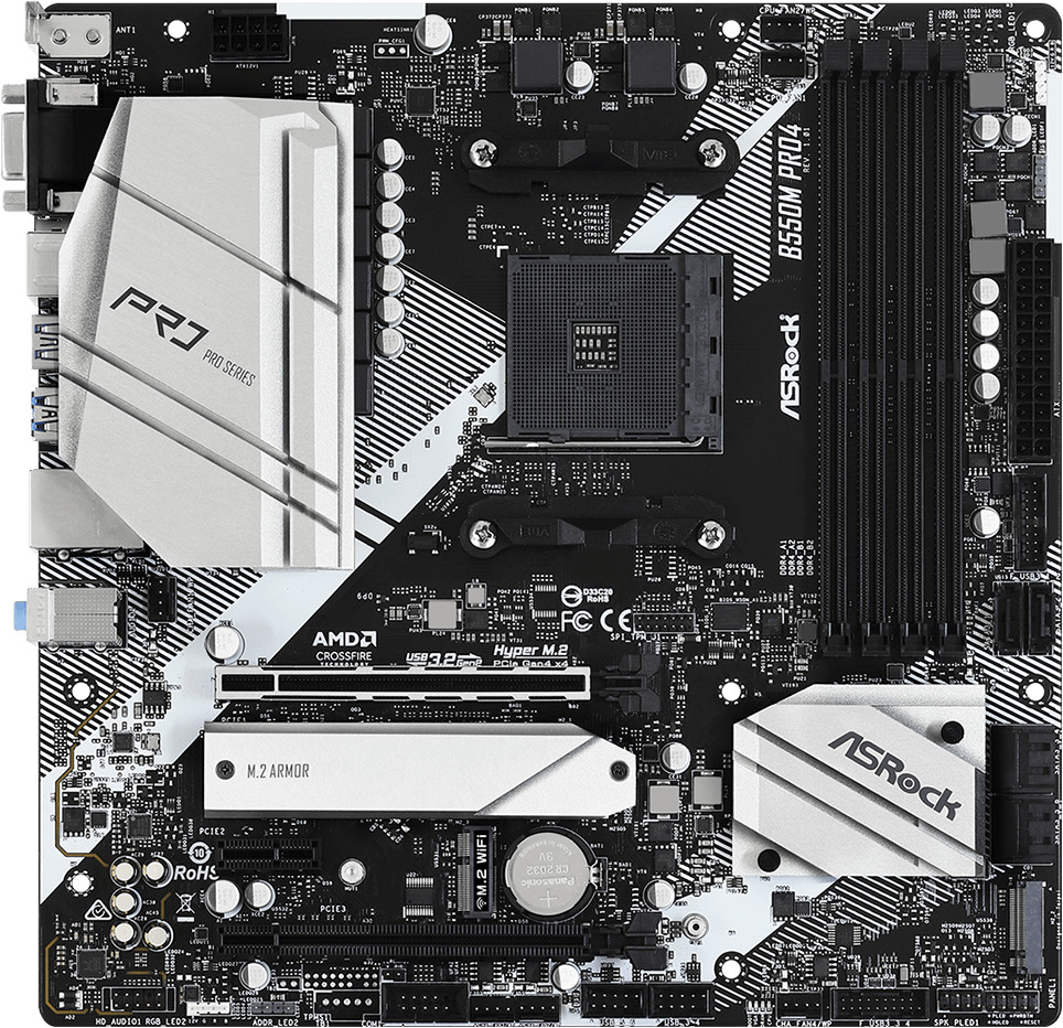 Asrock B550M Pro4 AMD B550 Socket AM4 micro ATX