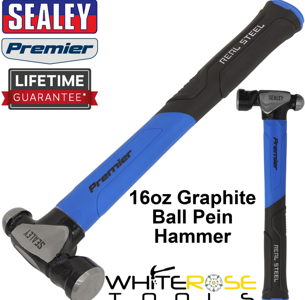 Sealey Ball Pein Hammer With Fibreglass Shaft 16Oz