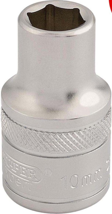 Draper 16598 6 Point Metric Socket 1/2"" Sq Dr 10mm
