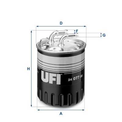 24.077.00 UFI FILTRO CARBURANTE PER MERCEDES CLASSE C 11-