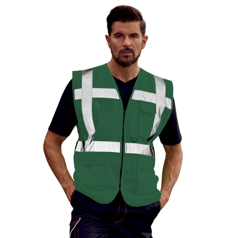 (3Xl, Paramedic Green) Yoko Hi-Vis Premium Executive/Manager Waistcoat / Jacket (Pack Of 2) 5059269145071