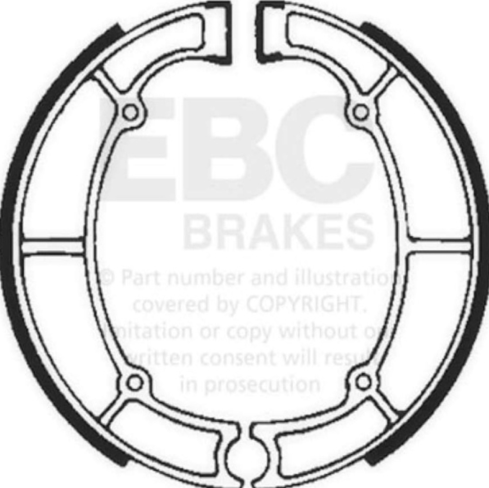 Brake Shoes for KAWASAKI EN 500 VULCAN 1990-2003 Rear EBC