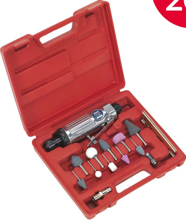 Sealey SA67 16 Piece Air Die Grinder Kit