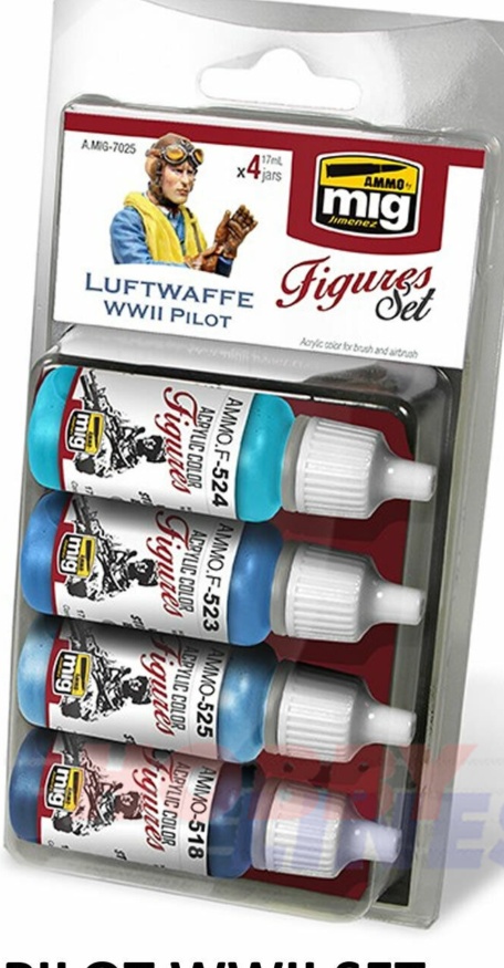 Ammo LUFTWAFFE WWII PILOT SET Paint Set Mig Jimenez Mig7025