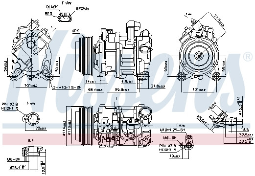Air Con Compressor 89585 Nissens AC Conditioning 64506805070 64529216466 - Image 14