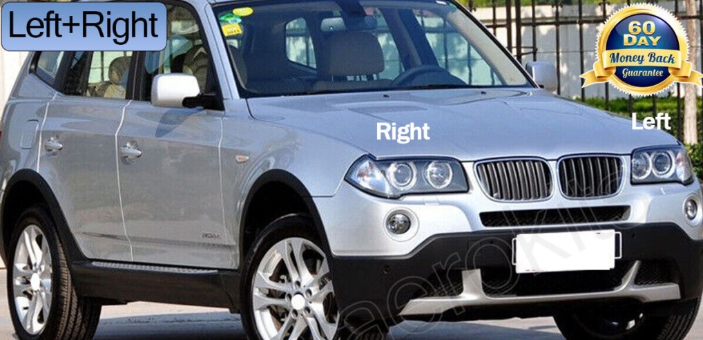 Pair Headlight Lens Cover Replacement Lenses For BMW X3 E83 2004-2010 Left&Right