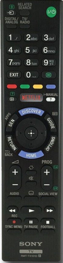 Genuine Original Sony RMT-TX102D compatible with RMT-TX101D TV Remote Control