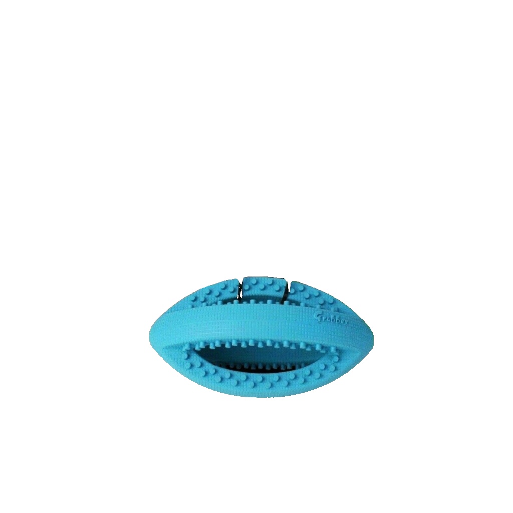 3 PACK HAPPYPET MINI GRUBBER RUGBY BALL INTERACTIVE TOUGH RUBBER TOY FOR DOGS