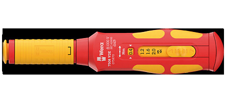 Wera 7508 VDE Kraftform Safe-Torque Speed Torque Screwdriver, 0.4-2.0 Nm
