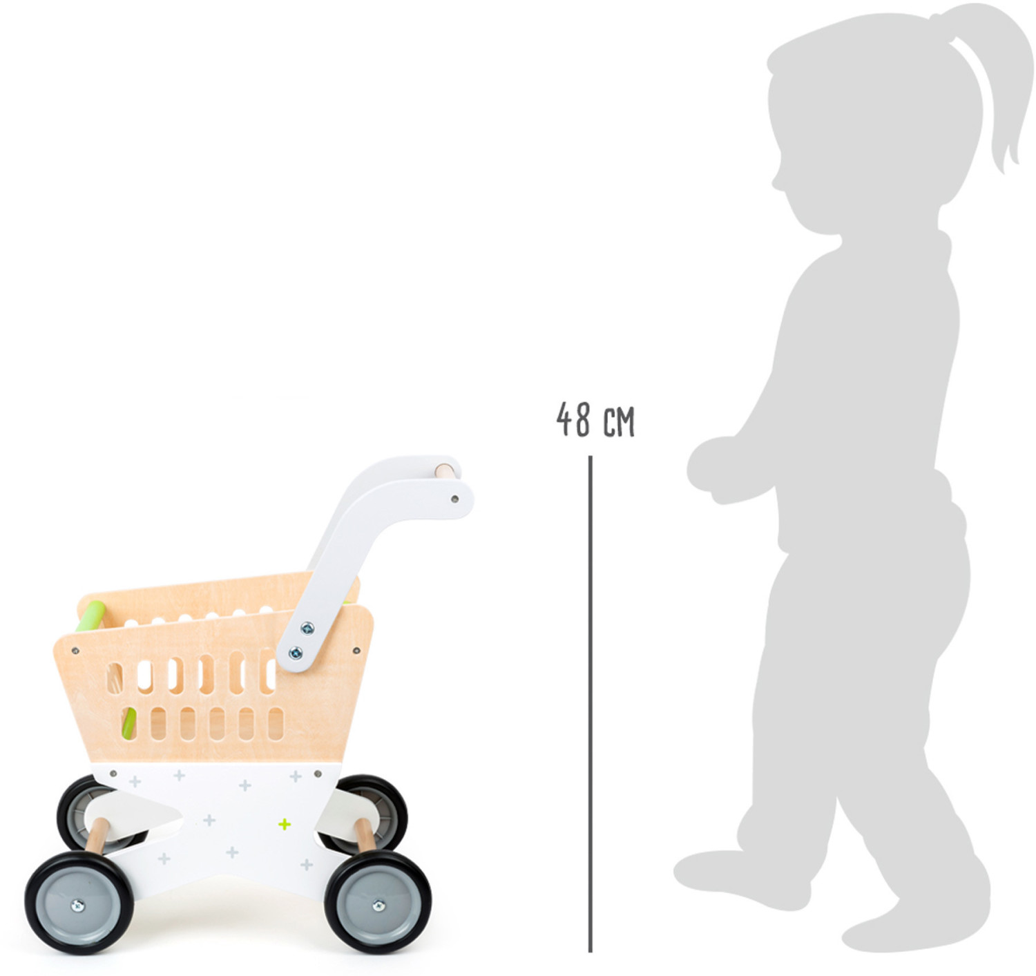 Small Foot - Wooden Shopping Cart Supermarket - Image 2