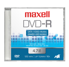 10 Genuine Maxell DVD-R 16x 4.7GB Blank DVD Media dics 275733 Gold