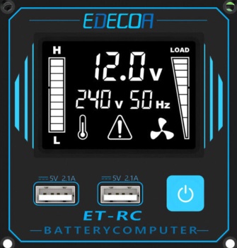 EDECOA 3000W Peak 6000W Power Inverter 12V DC to AC 240V Car Converter LCD UK V3