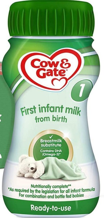 Cow & Gate First Infant Milk Stage1 Ready Made Baby Formula - Pack of 12 x 200ml