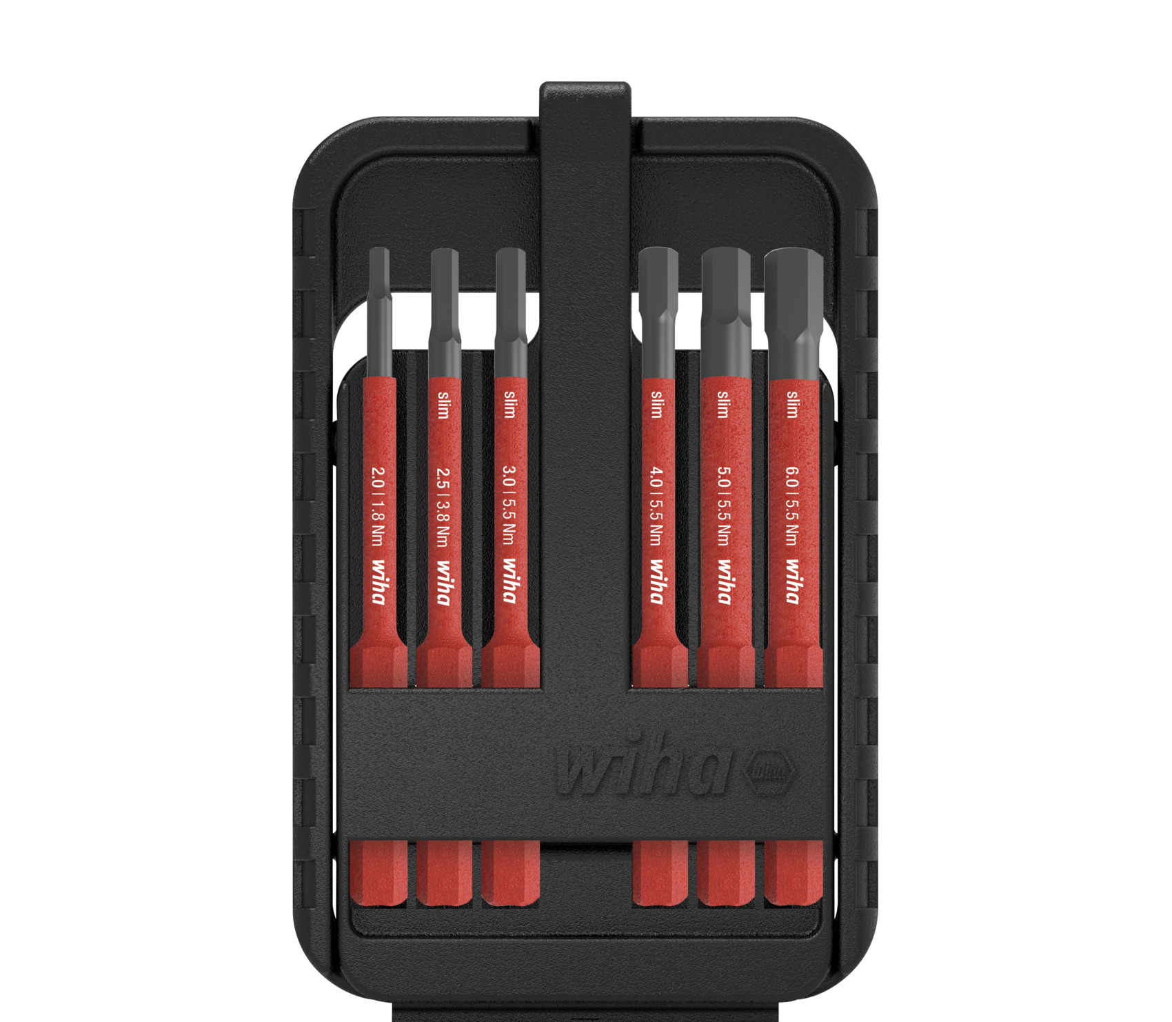 Wiha 43156 SlimBits Hex Screwdriver Set 2mm To 6mm 6pcs 1000v VDE Electrician