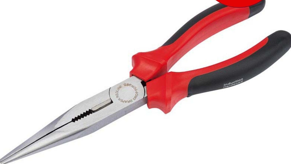 Draper 68300 200mm Heavy Duty Long Nose Pliers with Soft Grip Handles