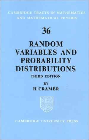 Random Variables and Probability Distributions by H. Cramer - 9780521604864