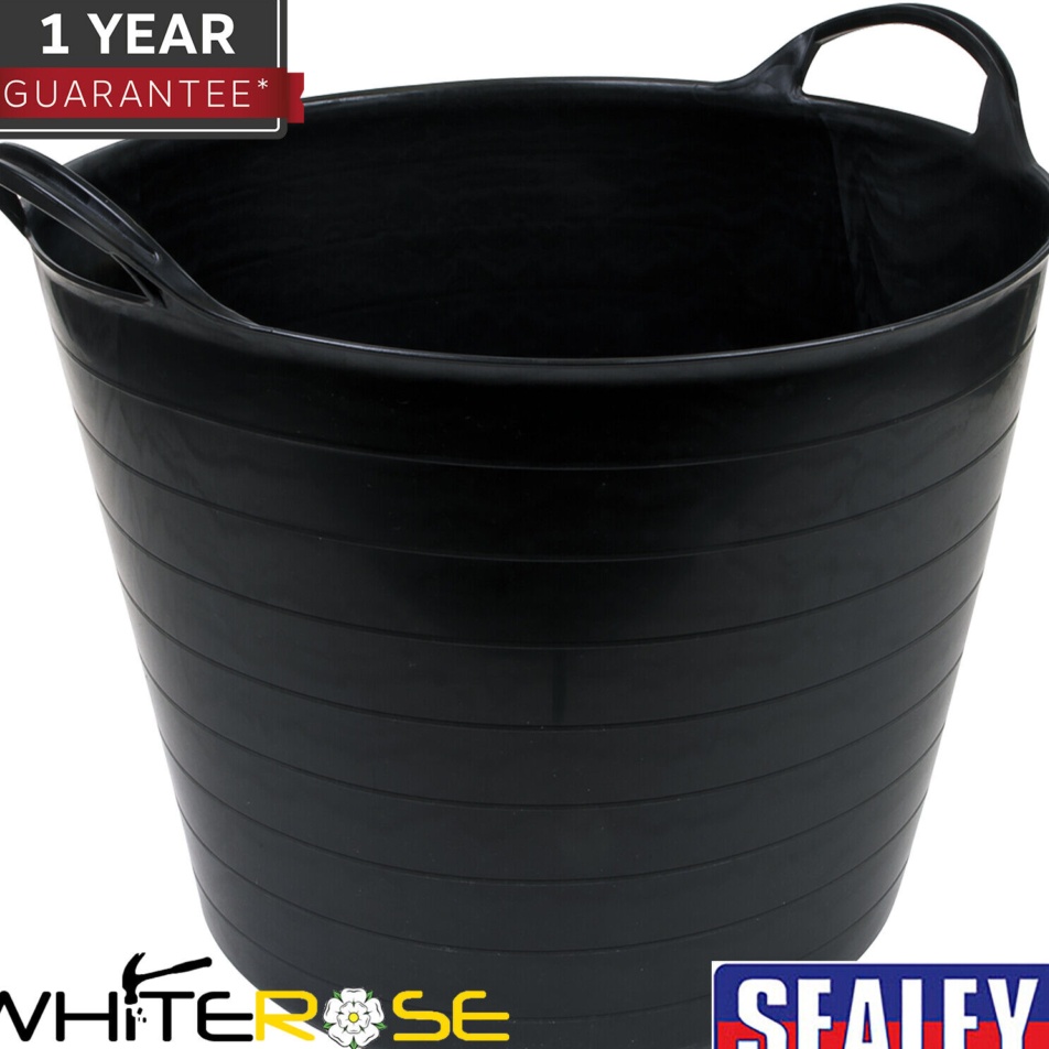 Sealey SFT40 Heavy Duty Builders Bucket Flexi Tub 40L Black