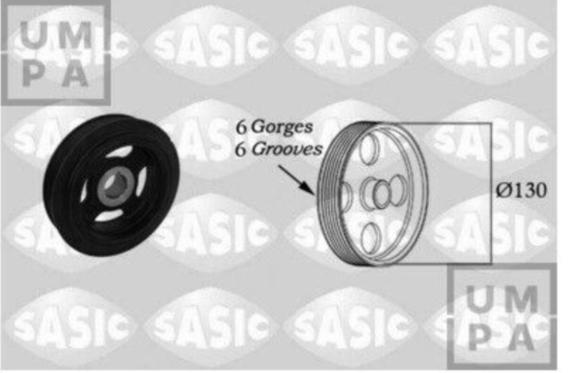SASIC 2156049 Belt Pulley, crankshaft for TOYOTA