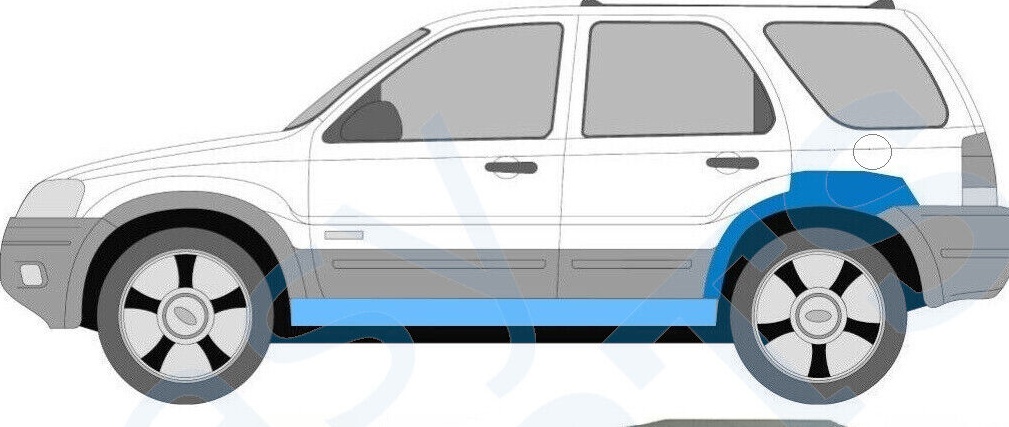 FORD MAVERICK MAZDA TRIBUTE 2001-2008 REAR WHEEL ARCH + SILL REPAIR PANEL LEFT