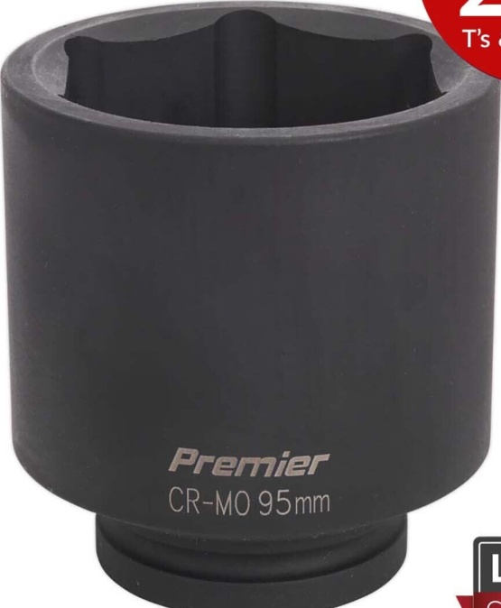 Sealey IS195D Premier Deep Impact Socket 1""Sq Drive 95mm