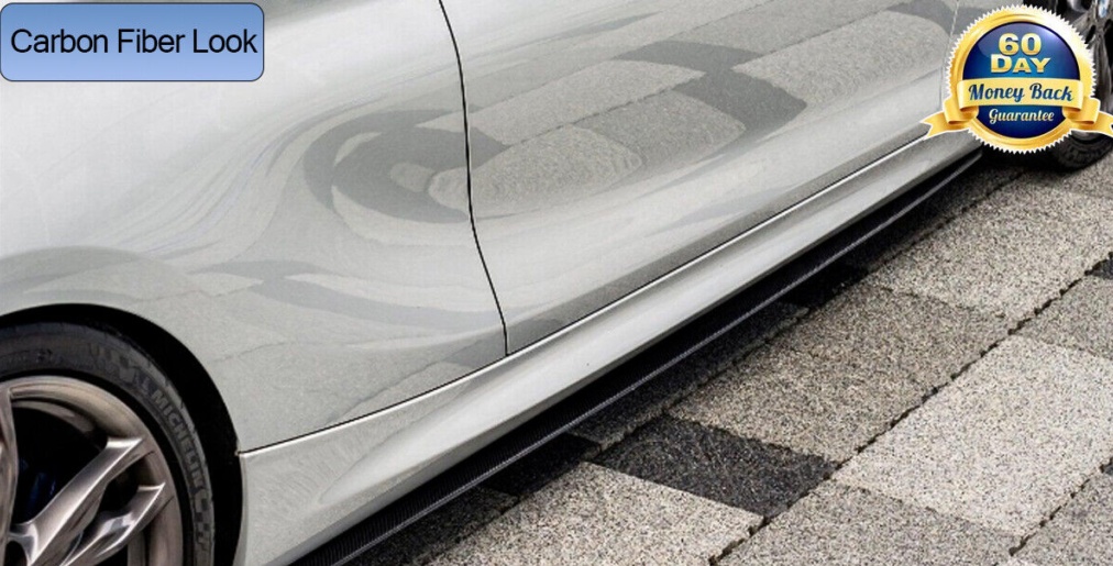 CARBON LOOK PERFORMANCE SIDE SKIRTS EXTENSION BLADE FOR BMW F20 F21 M135i M140i