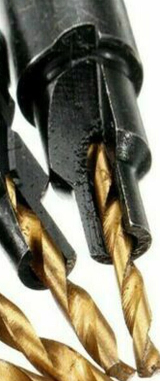 Countersink Drill Bit Set 4pc #6 #8 #10 #12 1/4"" Hex Adjustable Depth Wood Tool