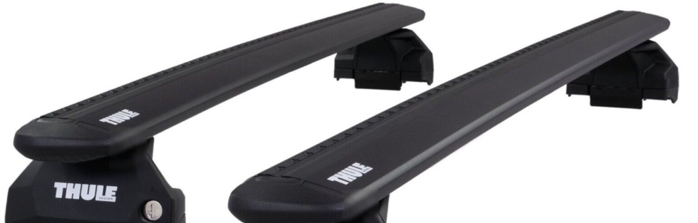 THULE - WingBar EVO Black Alu. Roof Bars for AUDI Q7 Mk.2 (2015-ON) Closed Rail