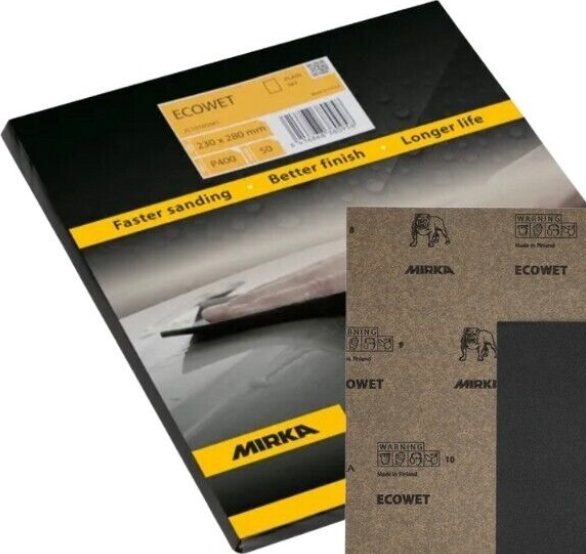 Mirka P320 WPF PRO Wet & Dry Sanding Sheets Quire Waterproof Sand Paper 50 Pack
