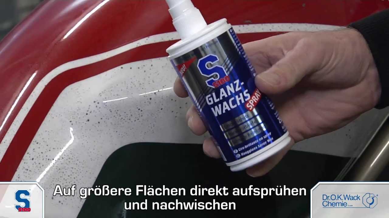 S100 Gloss Wax Spray - 250ml 2470 NEW Motorcycle Long Lasting Protection Spray