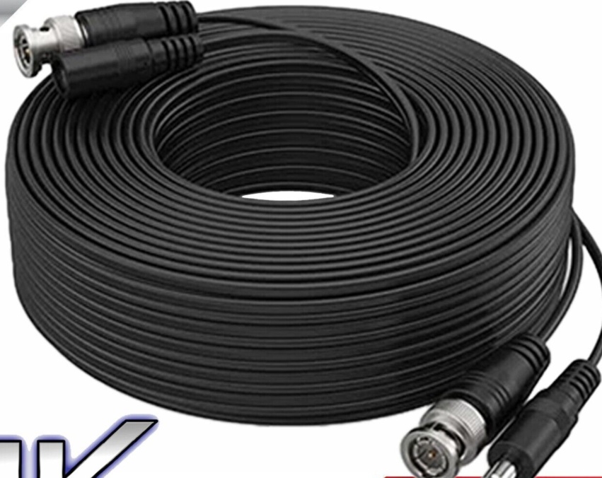 UKvision RG59 BNC 20m Professional Copper Video & DC Power CCTV Cameras Cable