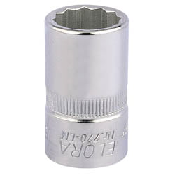 Draper 24723 Elora Bi-Hexagon Socket 1/2"" Sq Dr 27mm