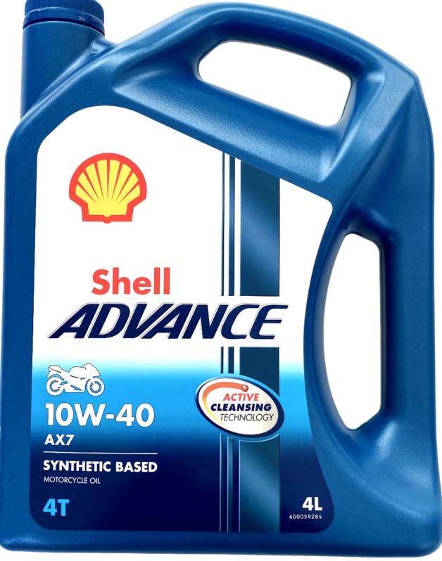 Shell Advance 4T AX7 10W40 Synthetic 4 Stroke Motorcycle engine oil - 4L