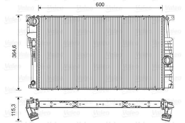 RADIATOR ENGINE COOLING 735453 FOR BMW 1/F3/F20 B37D15A 1.5L 3cyl 1 F20 B47D20
