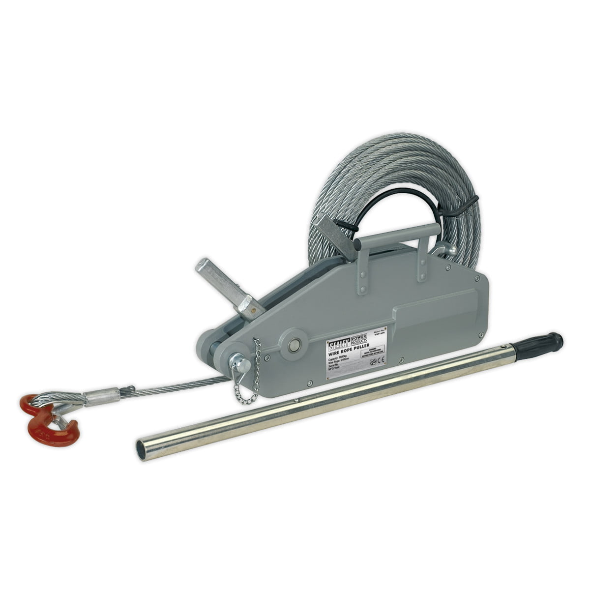 Sealey WRP1600 Wire Rope Puller 1600kg Max Line Force