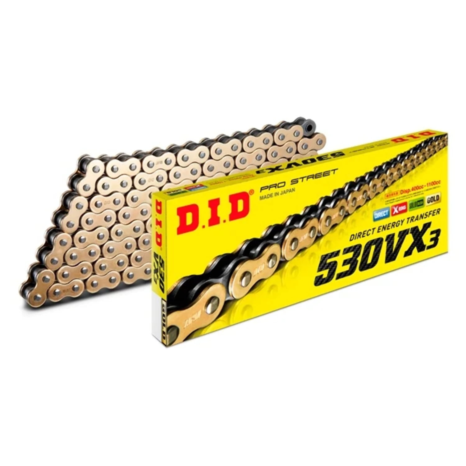 Chain DID 530 vx3 ( G&b ) X 120 R for Moto Spare Parts Accessories