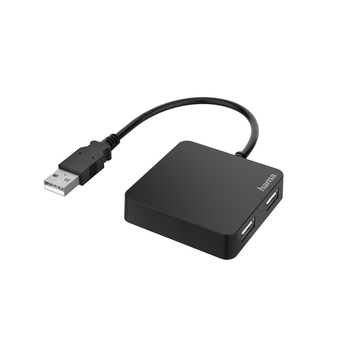 Hama 4 Port External USB Powered Hub/For Windows/MAC/Tablet/Black