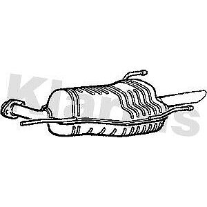 Klarius box with tail pipe fits Vauxhall zafira 1.6-2.2 99-04 GM344W