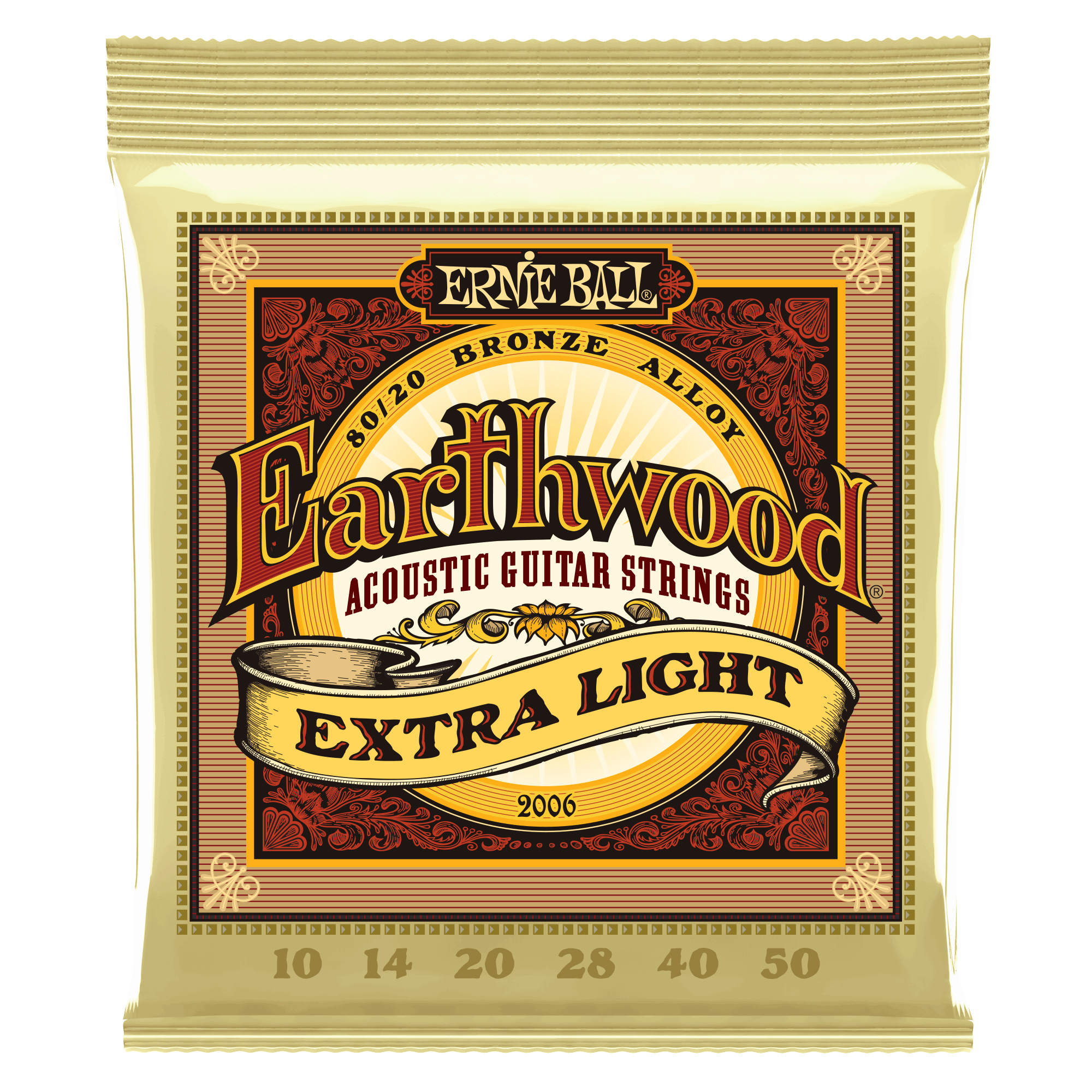 Ernie Ball Earthwood Rock & Blues Acoustic Guitar Strings 10-52 (NEW)